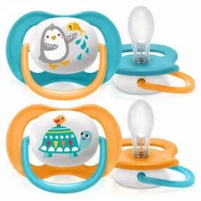 Philips AVENT Ultra Air Animals - Ортодонтични залъгалки + стерилизаторна кутия (6-18м)